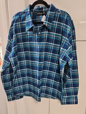 Blue Plaid Long-Sleeve Shirt - Men